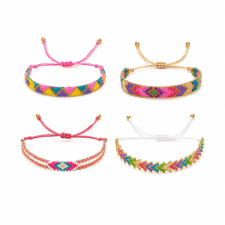 Lot De Bracelets Miyuki Arc-En-Ciel