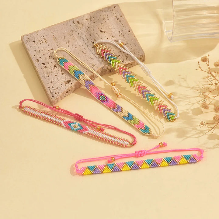 Lot De Bracelets Miyuki Arc-En-Ciel Unique