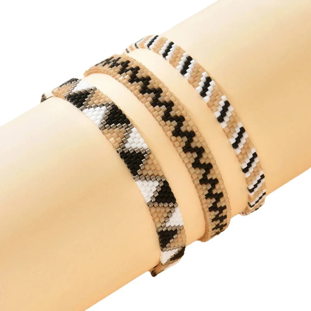 Lot De Bracelets Miyuki Tissé Élégants Unique