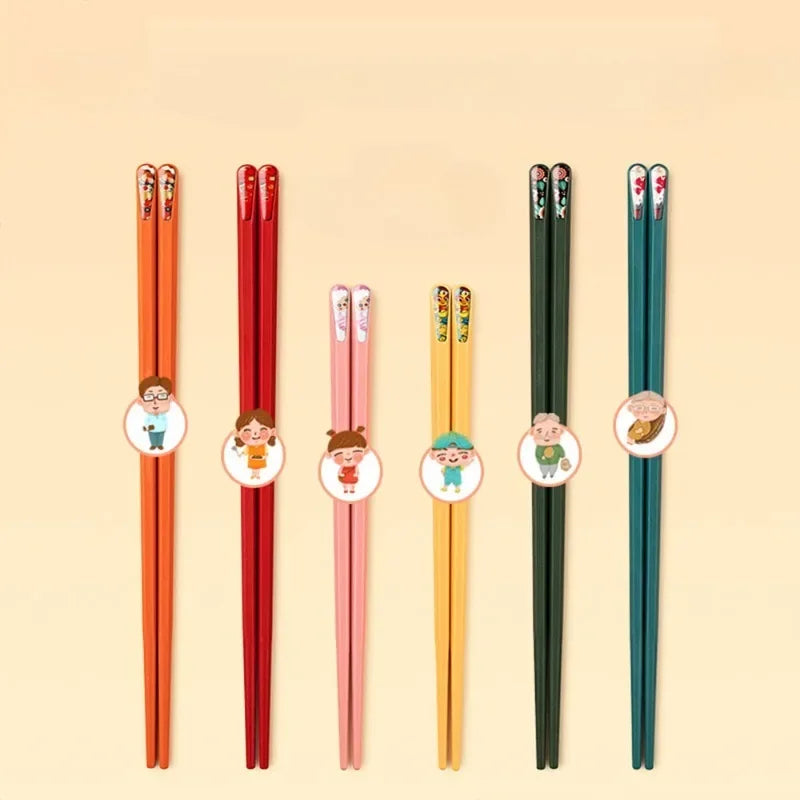 Lot de Baguettes Japonaises Antidérapantes 