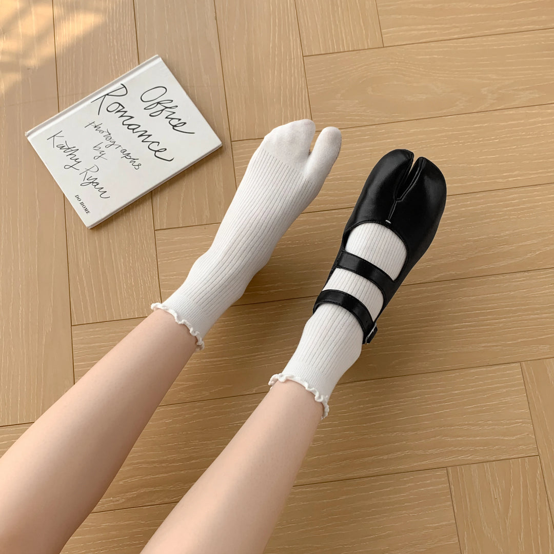 Lot de Chaussettes Japonaises à Bord Festonné