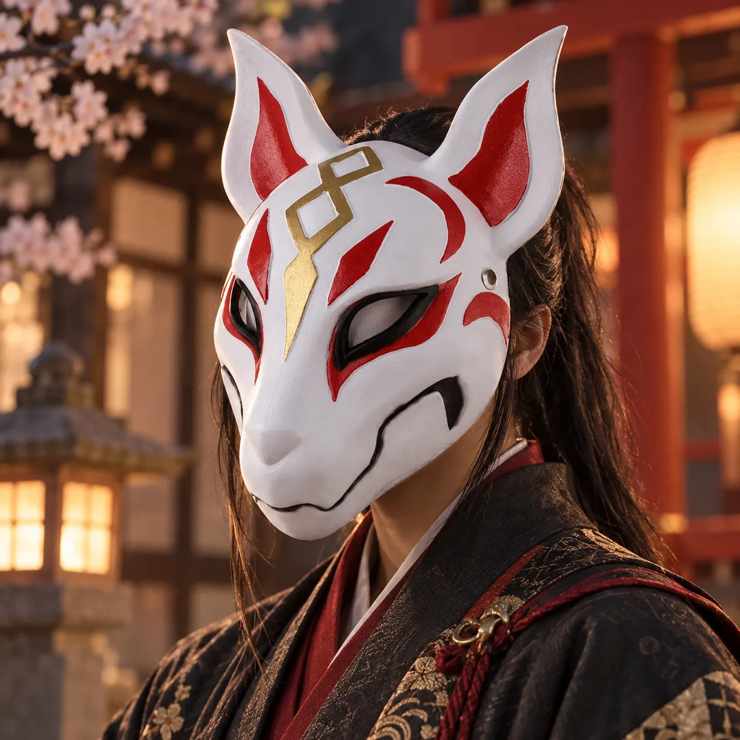 Masque Japonais Loup Beau