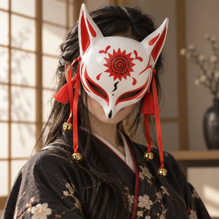 Masque japonais kitsune Unique
