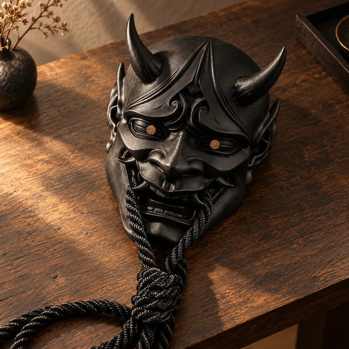 Masque japonais noir Unique