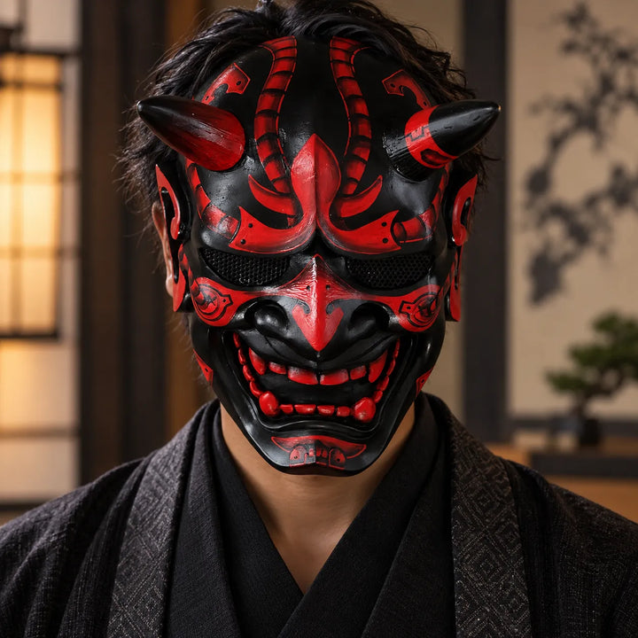 Masque samourai japonais Rouge