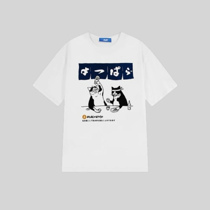 T-shirt Japonais Chat Humoristique