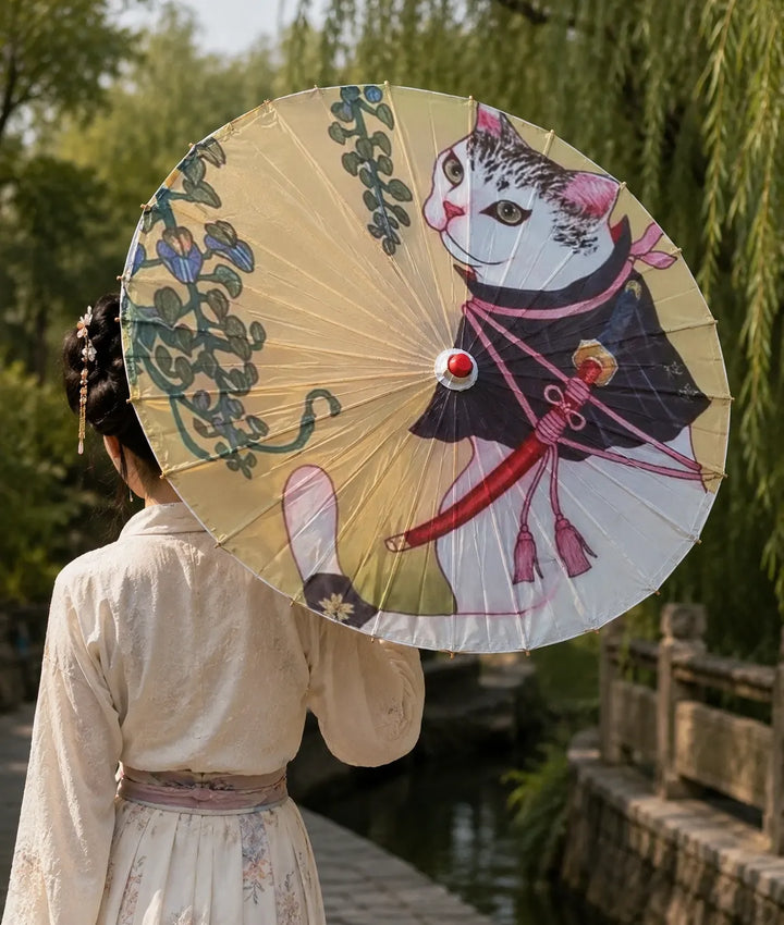 Ombrelle Chat Samouraï Unique