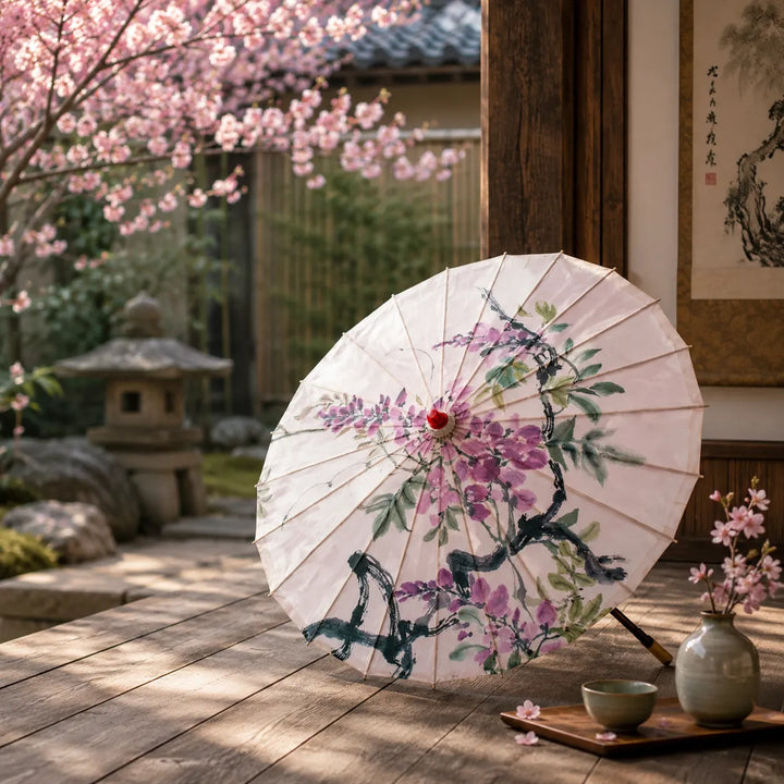 Ombrelle Japonais Fleurie Design Unique