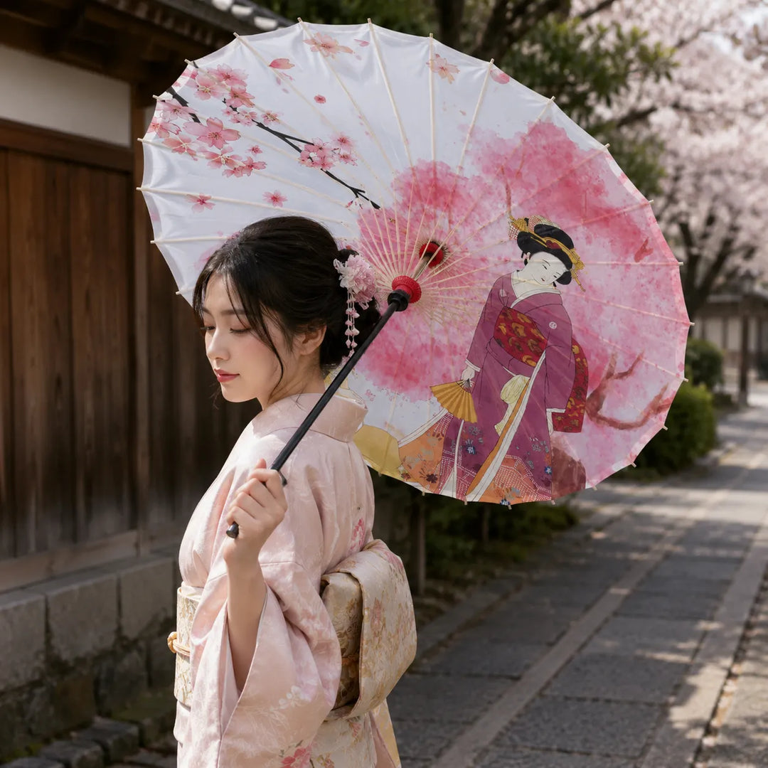 Ombrelle Japonaise Femmes Geisha Chic