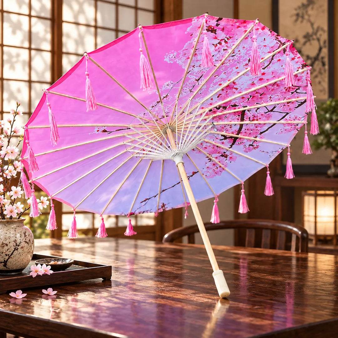Ombrelle Japonaise à Franges Originale