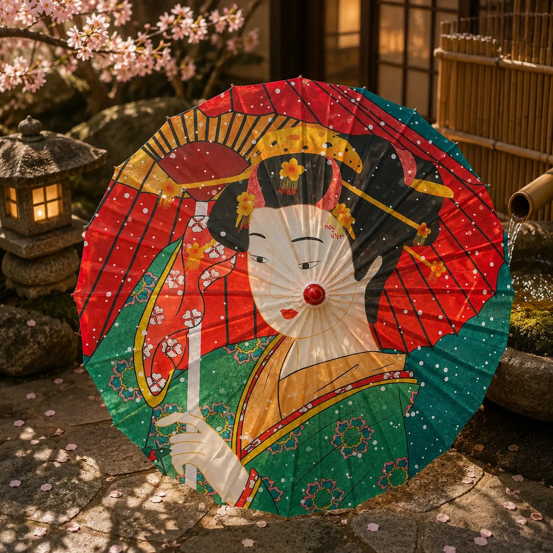 Ombrelle Japonaise Imprimée Chic