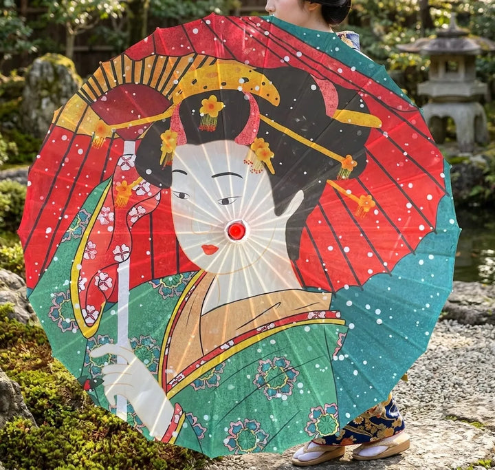 Ombrelle Japonaise Imprimée Unique