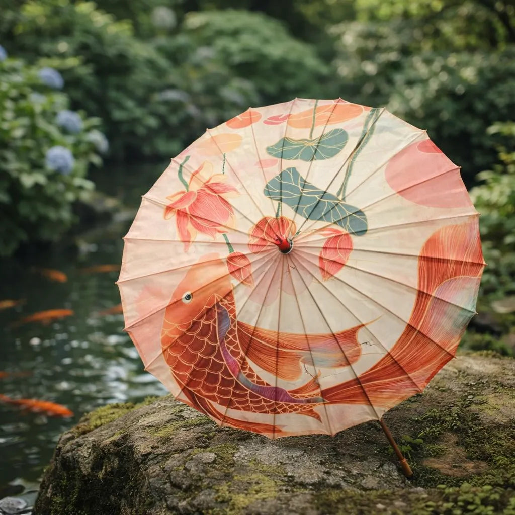 Ombrelle Japonaise Koi Lotus