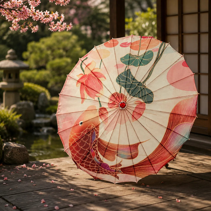 Ombrelle Japonaise Koi Lotus Chic