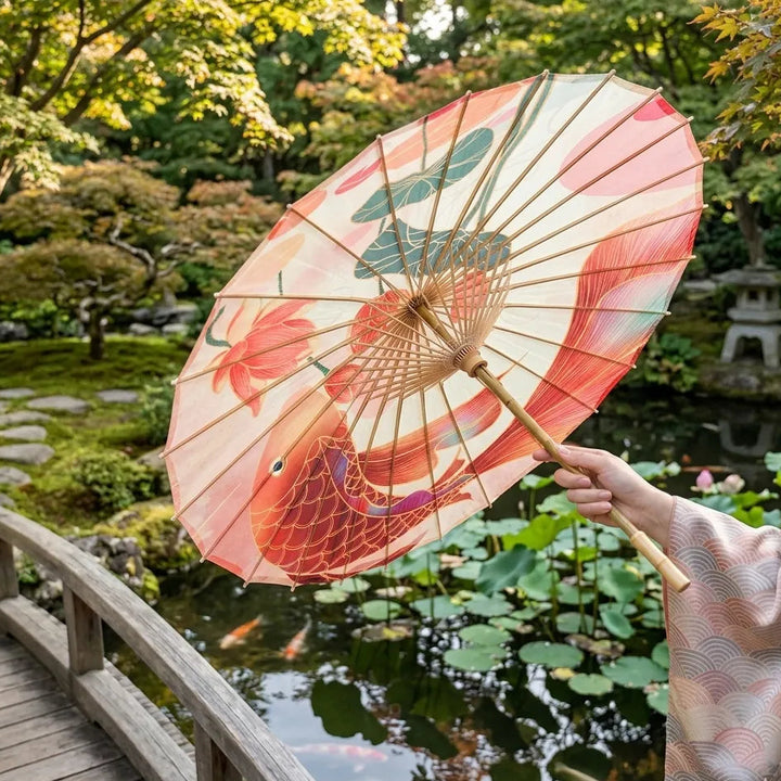 Ombrelle Japonaise Koi Lotus Unique