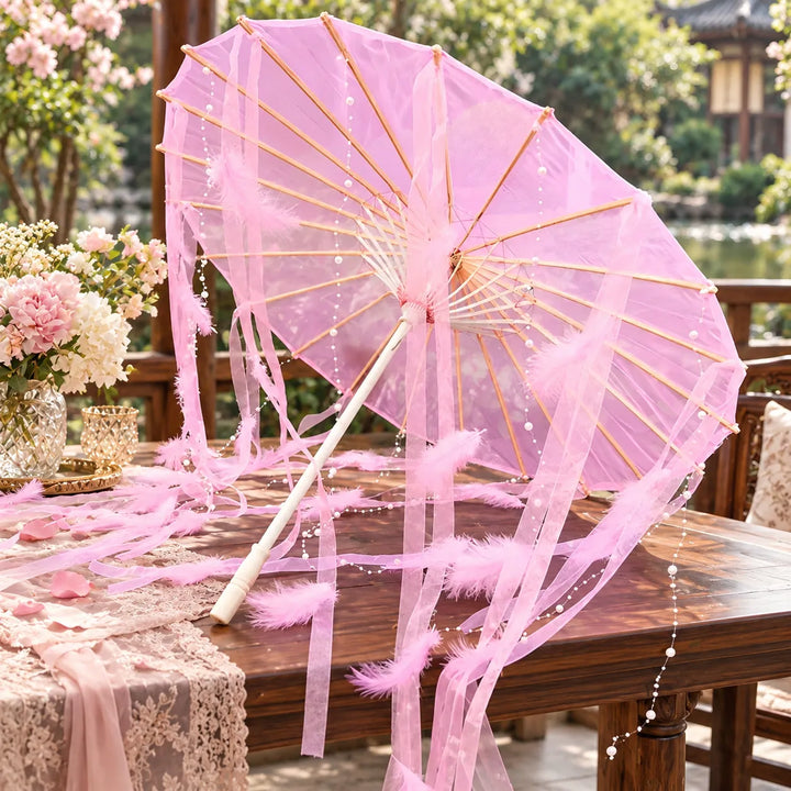Ombrelle Japonaise Mariage Rose