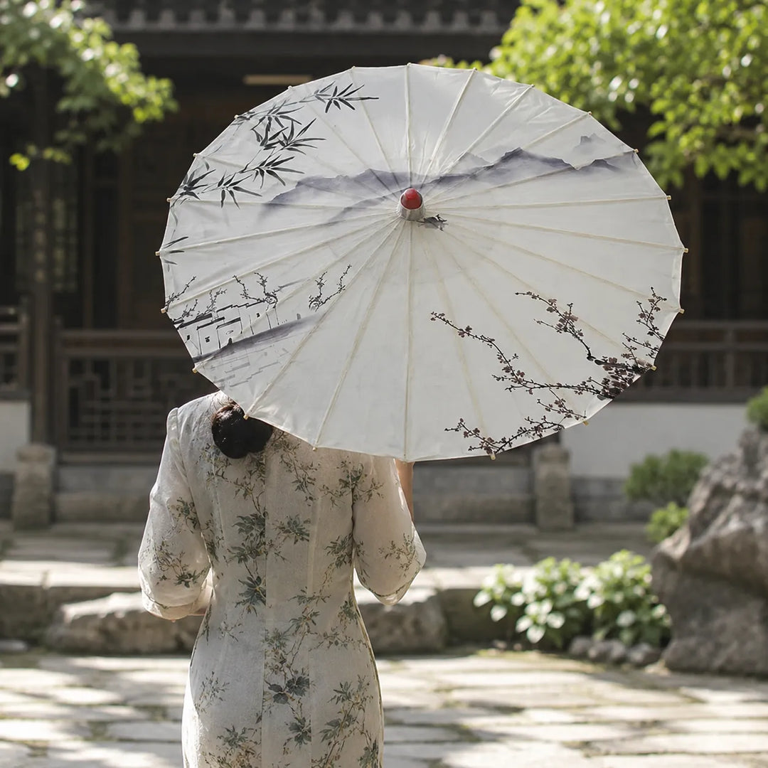 Ombrelle Japonaise Motif Paysager raffinée