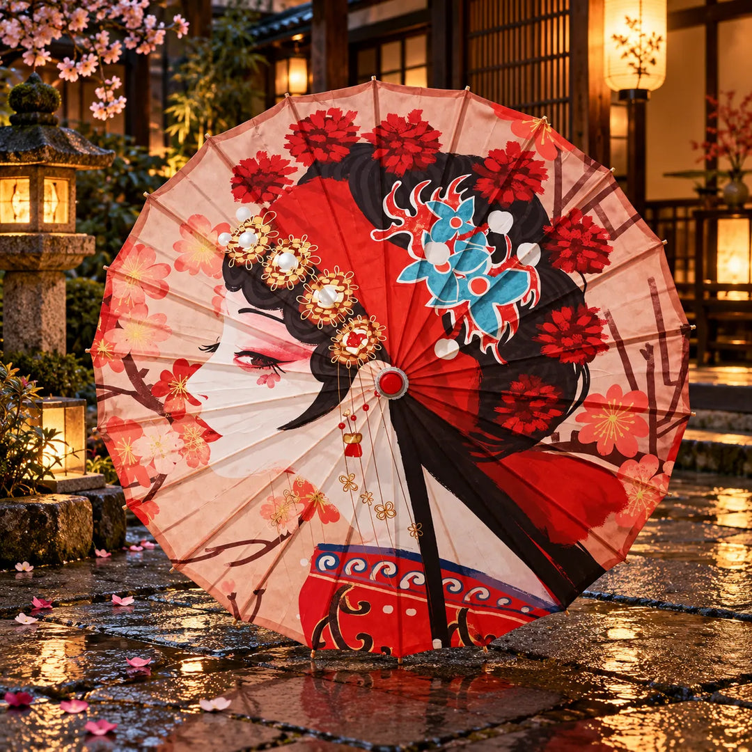 Ombrelle Japonaise à Motifs Femme