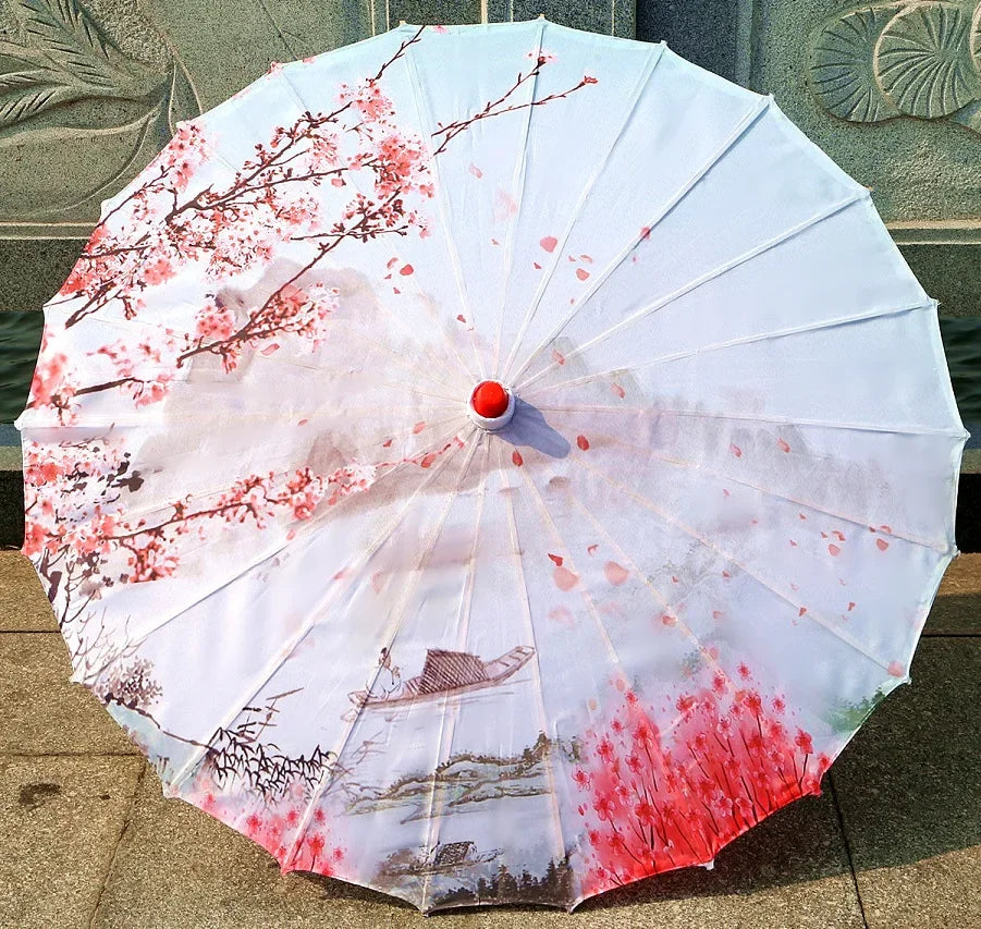 Ombrelle Japonaise Paysage Sakura
