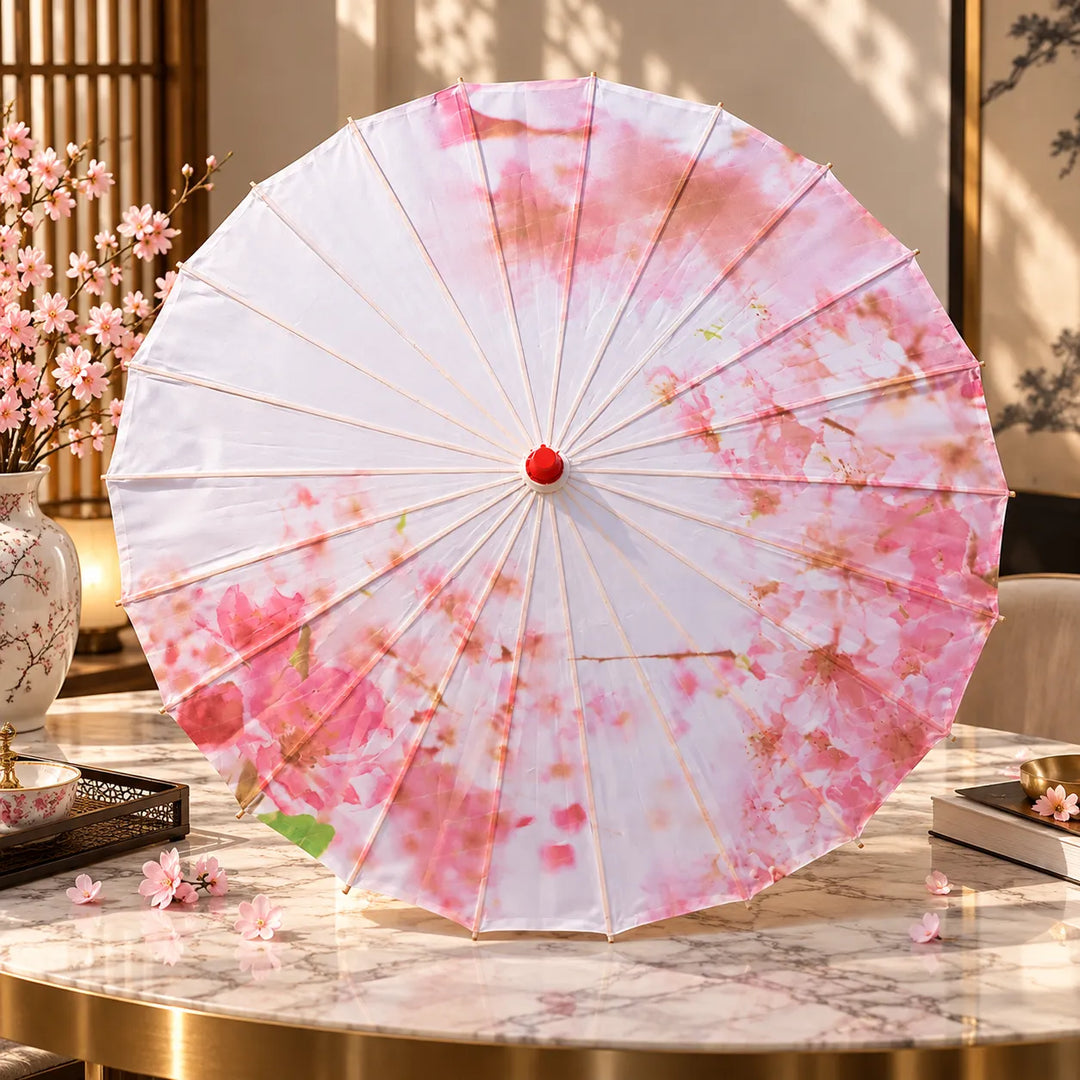 Ombrelle Japonaise Rose Design Belle