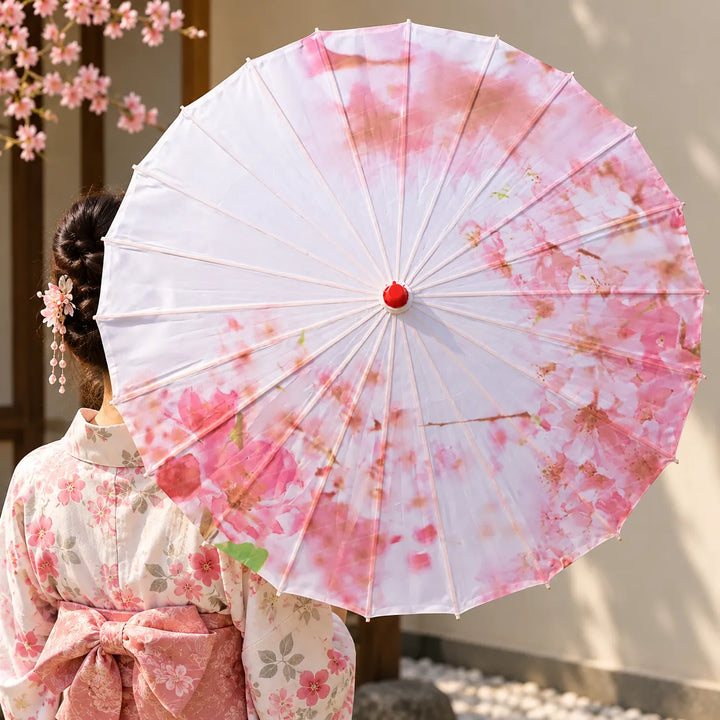 Ombrelle Japonaise Rose Design Unique