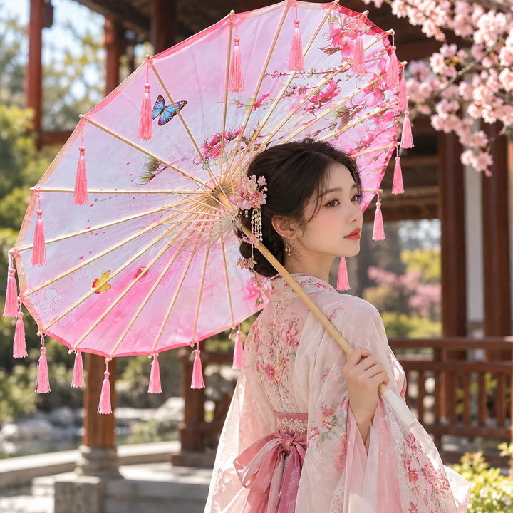 Ombrelle Japonaise Rose Unique