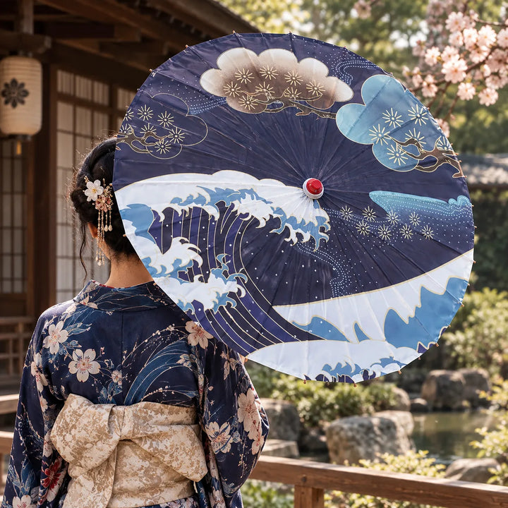 Ombrelle Japonaise Vague Kanagawa Originale