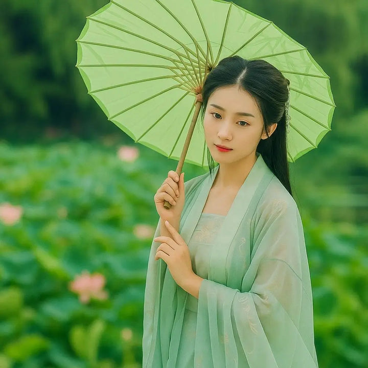 Ombrelle Japonaise Vert Bambou Chic