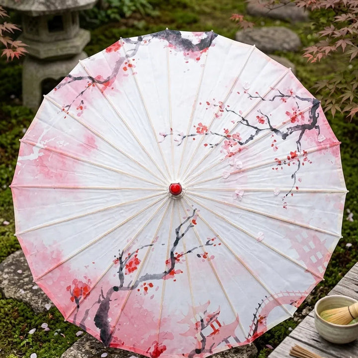 Ombrelle Paysage Japonais Rose Unique
