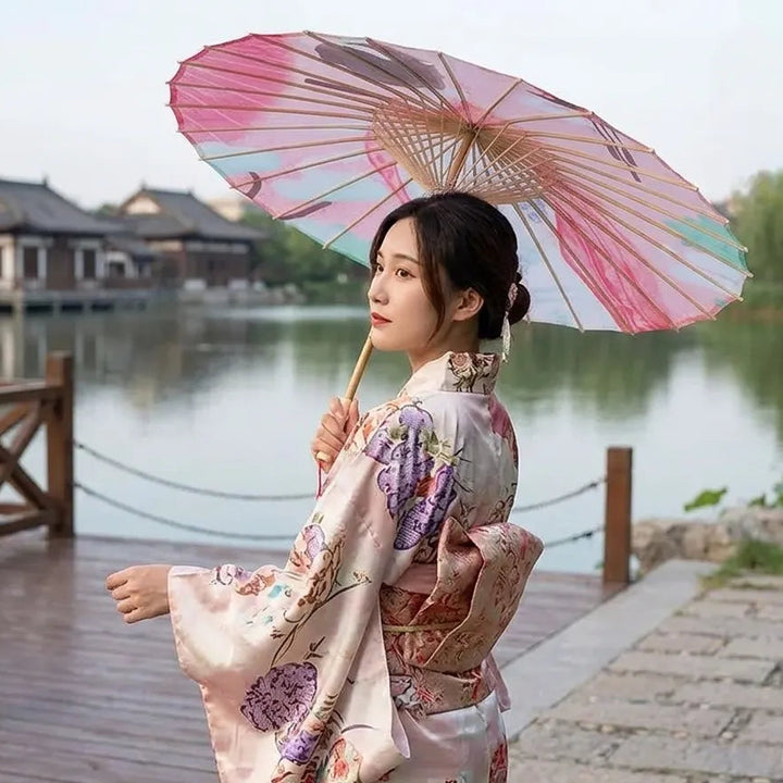 Ombrelle Rose Femme Japonaise Unique