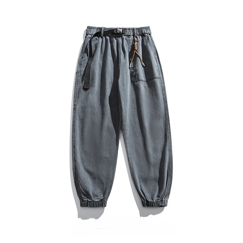 Pantalon Baggy Japonais Vintage Décontracté gris
