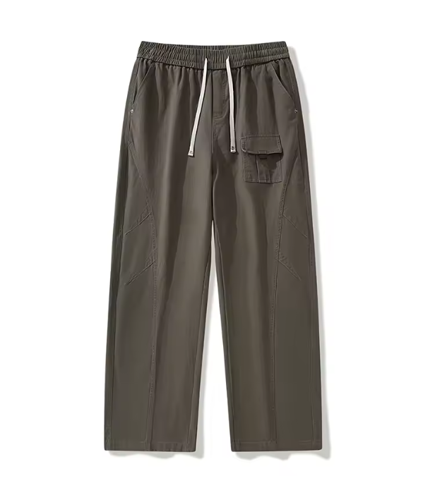 Pantalon Cargo Japonais Homme Large en Coton fluide