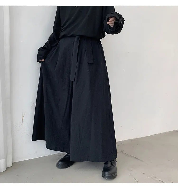 Pantalon Hakama Japonais Noir
