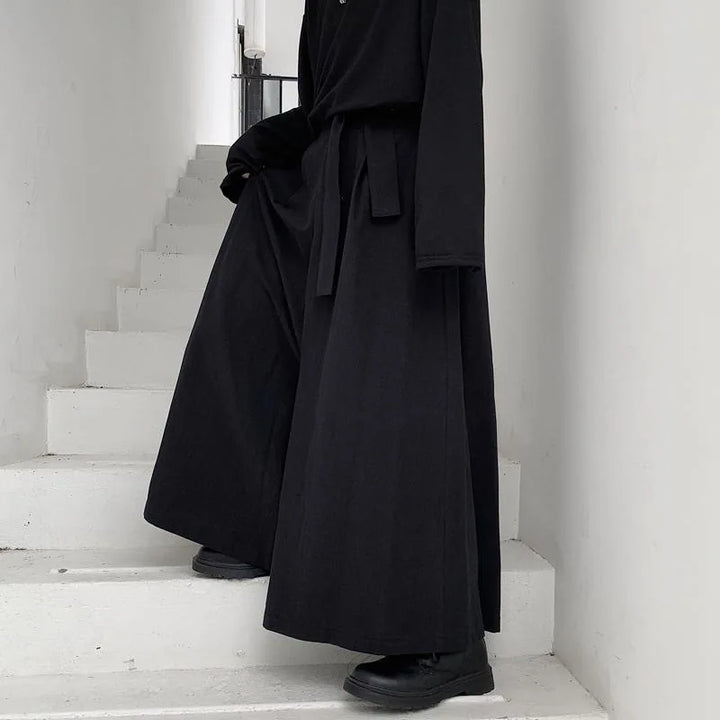 Pantalon Hakama Japonais Noir Chic