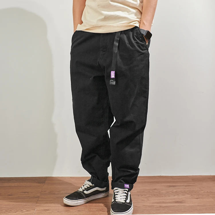 Pantalon Japonais Ample Décontracté Noir
