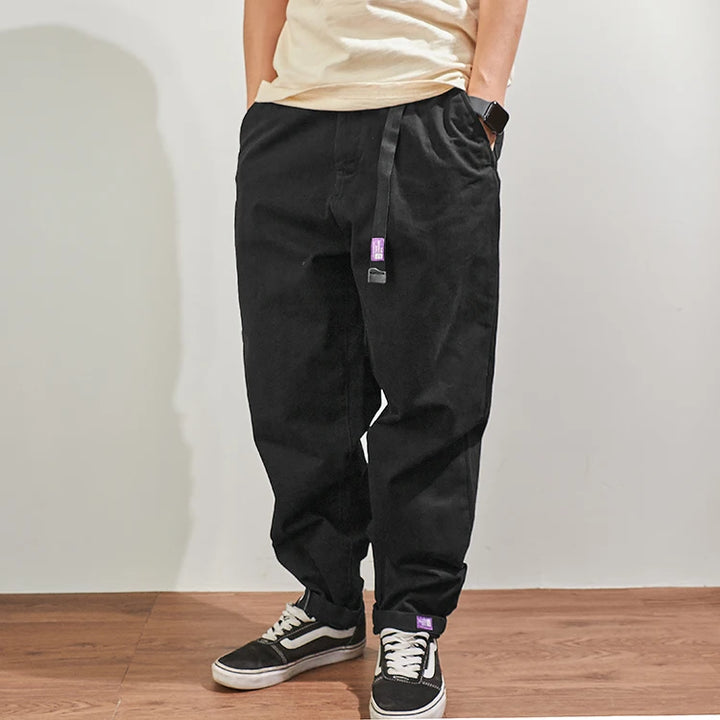 Pantalon Japonais Ample Décontracté Noir