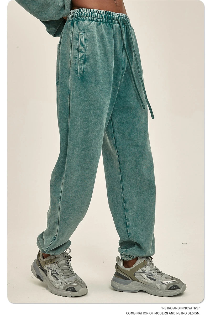 Pantalon Japonais Délavé Rétro fluide