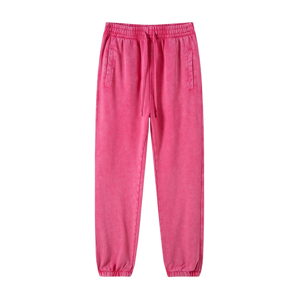Pantalon Japonais Délavé Rétro rose