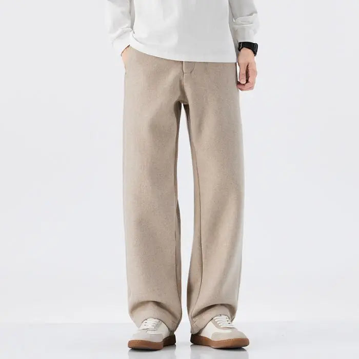 Pantalon Japonais Droit Casual Beige