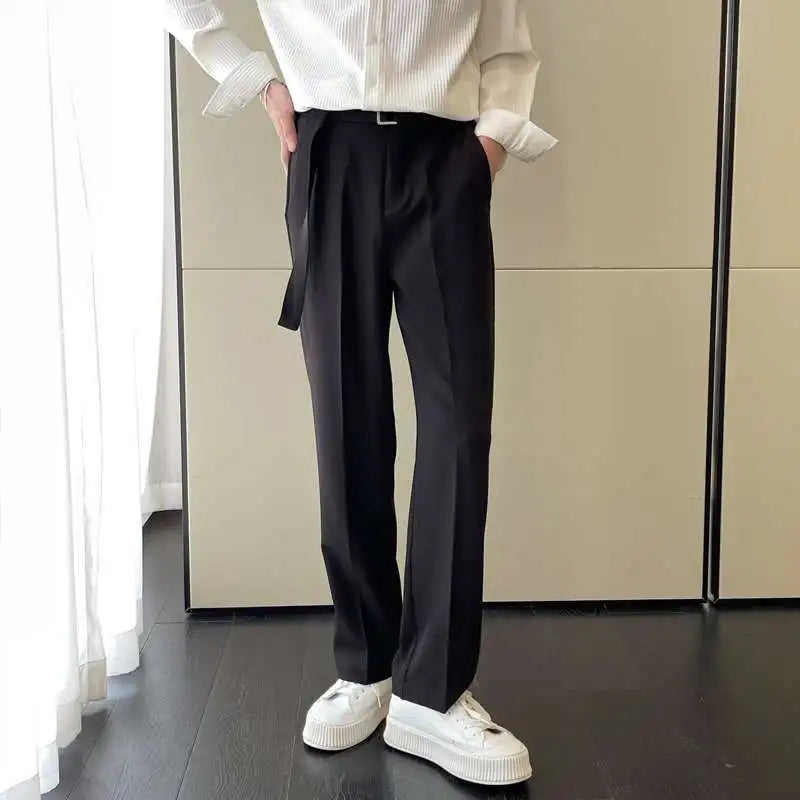 Pantalon Japonais Droit Ceinturé Chic