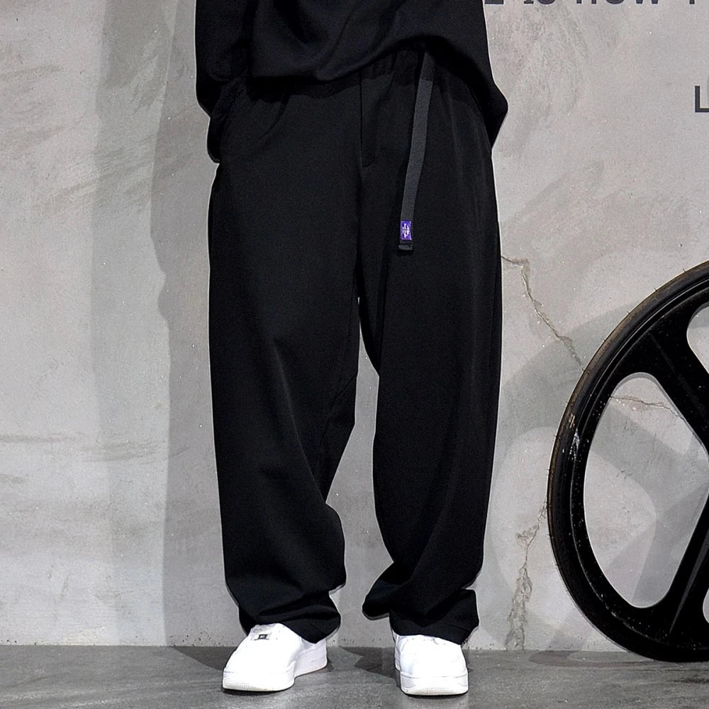 Pantalon Japonais Droit à Ceinture Chic
