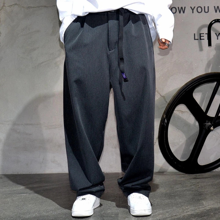 Pantalon Japonais Droit à Ceinture Légère