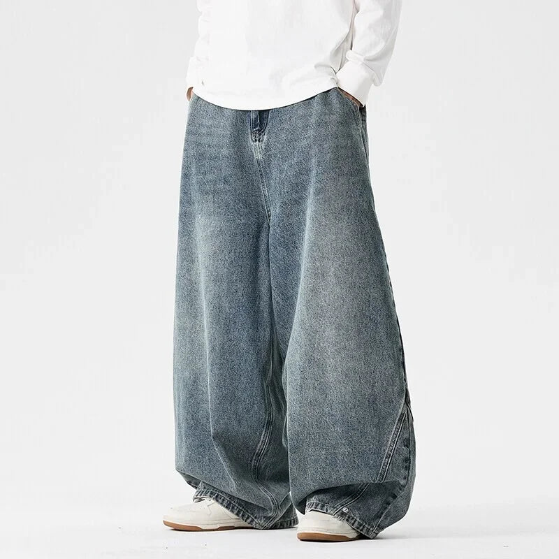 Pantalon Japonais Jean à Coupe Large