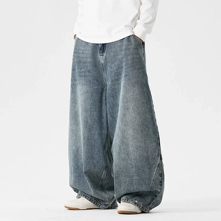 Pantalon Japonais Jean à Coupe Large