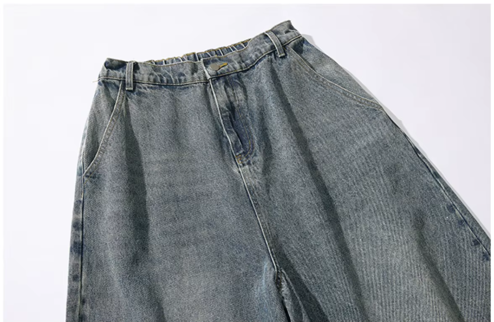 Pantalon Japonais Jean à Coupe Large confortable