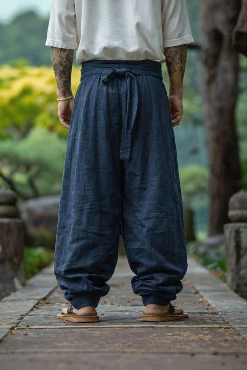 Pantalon Japonais Léger Décontracté Ample