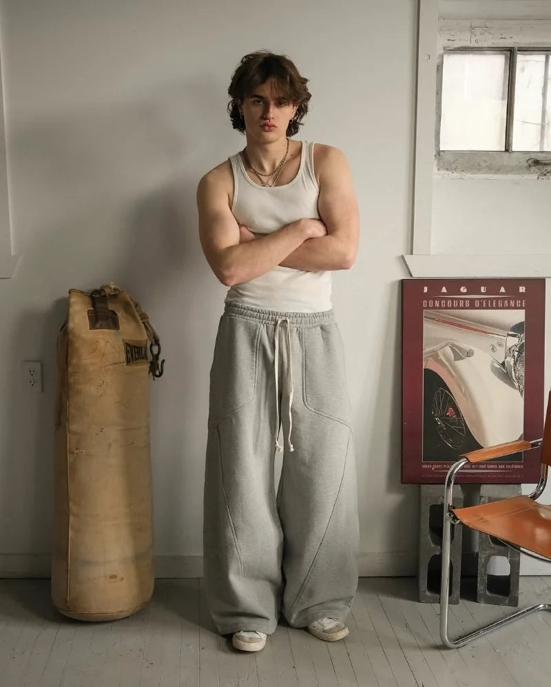 Pantalon Japonais Large Streetwear Fluide