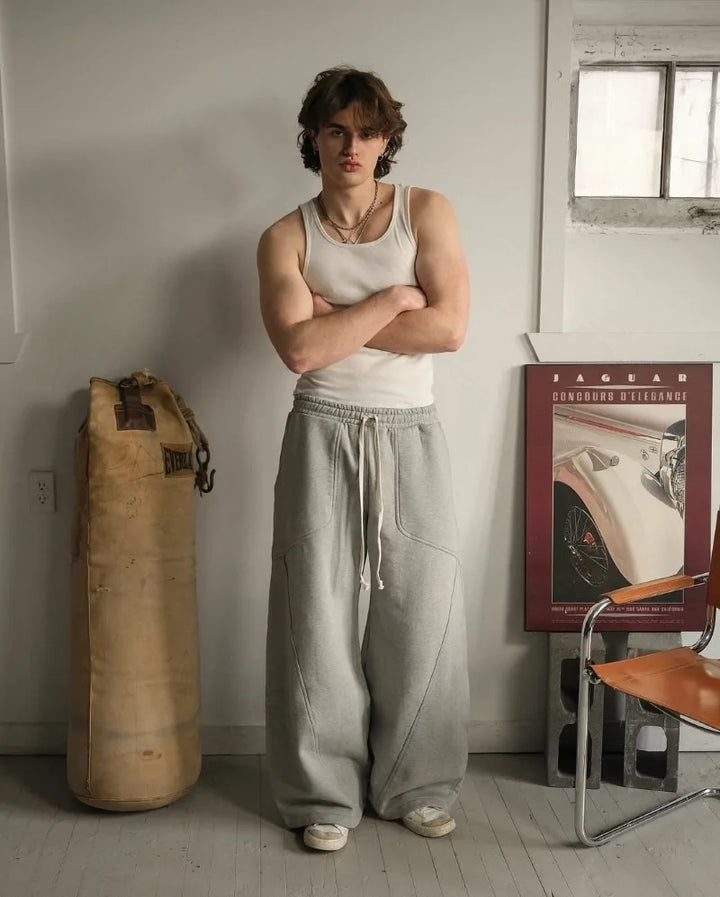 Pantalon Japonais Large Streetwear Fluide