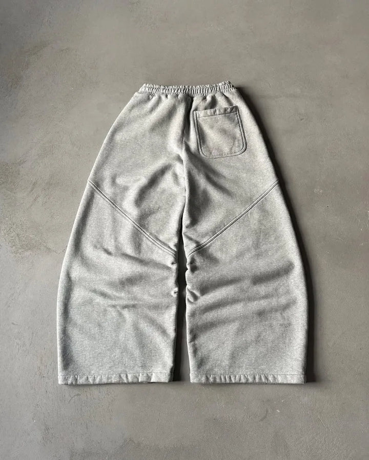 Pantalon Japonais Large Streetwear Gris