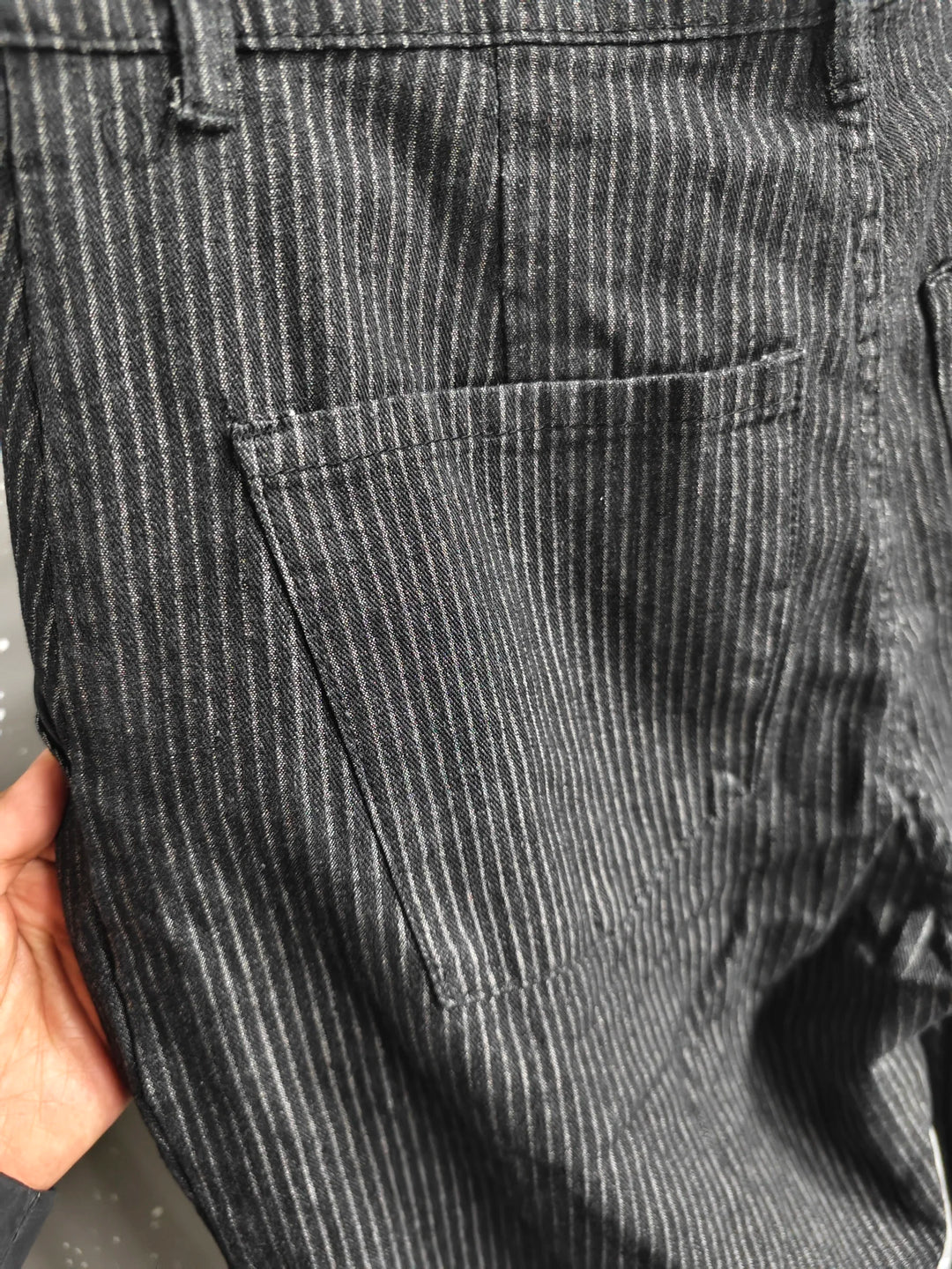 Pantalon Japonais Plissé à Rayures Chic